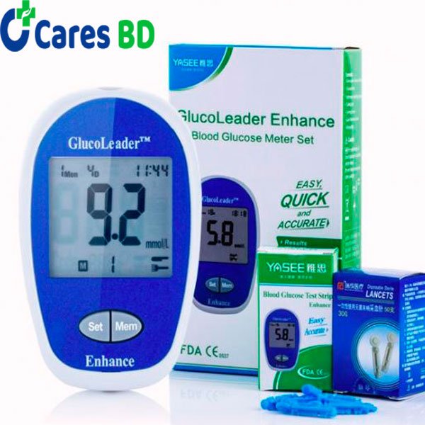 Gluco Leader Enhance Blood Glucose Meter Blue