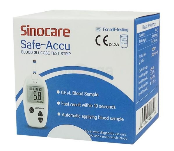 Sinocare Safe-Accu Blood Glucose Test Strips