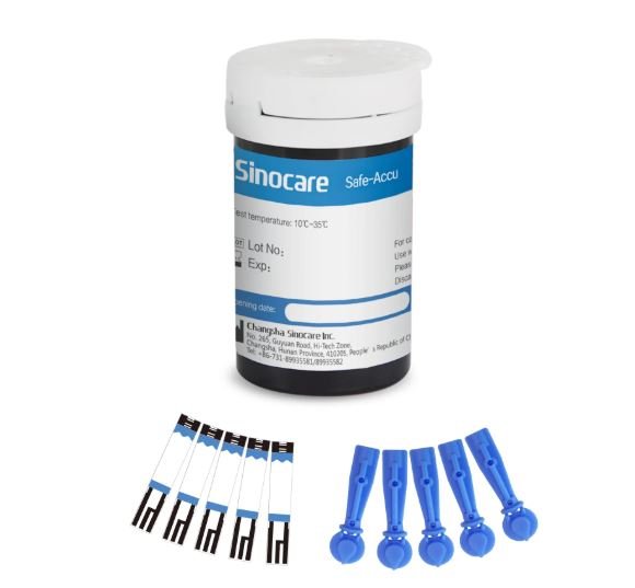 Sinocare Safe-Accu Blood Glucose Test Strips – 25's Pack - Image 3